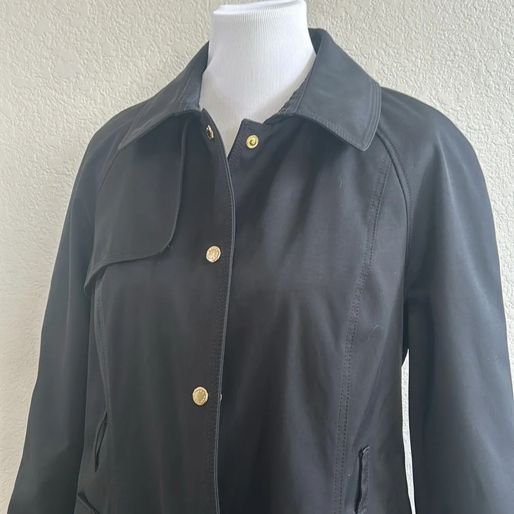 Marc New York Andrew Marc Black Trench Coat - Picture 2 of 7